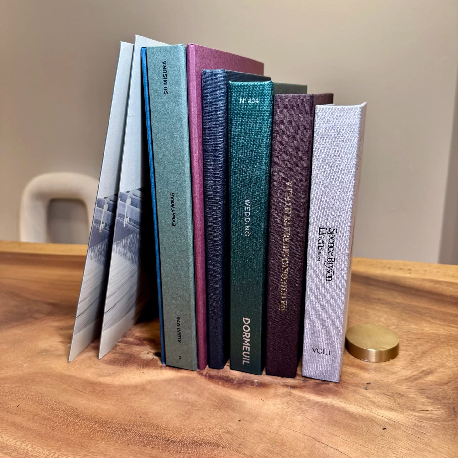 Curated fabric library from Italian and British mills at Endel Tailor Bangkok - Vitale Barberis Canonico, Zegna, Loro Piana, Dormeuil